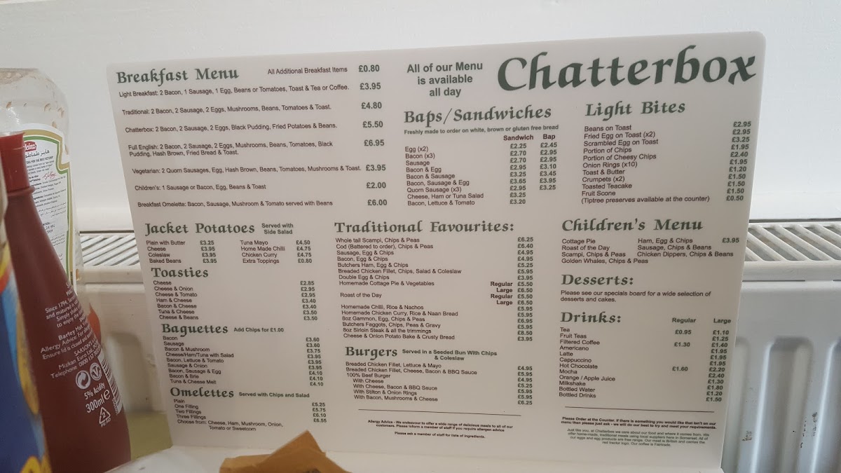 Menu Chatterbox-2