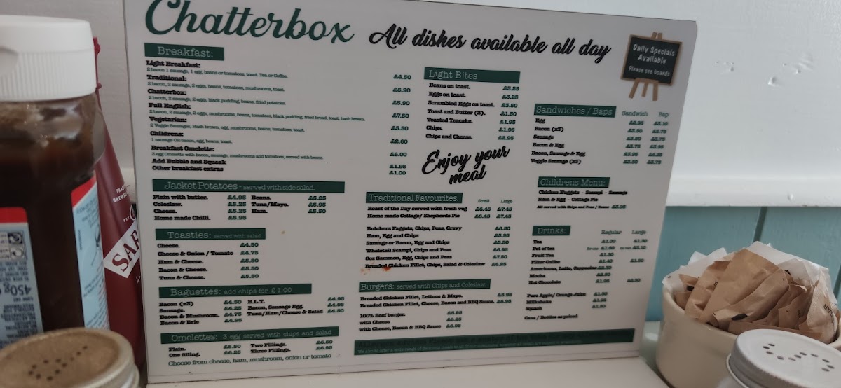 Menu Chatterbox-3